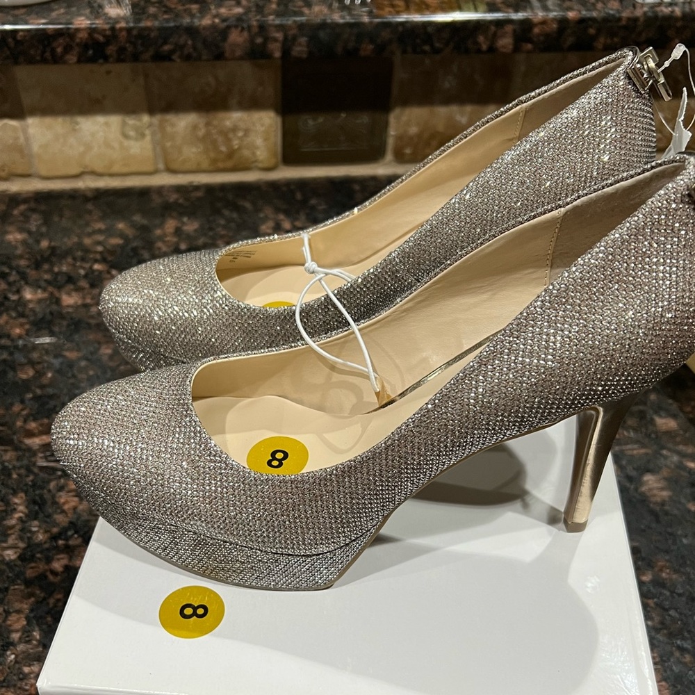 Gold Glam Guess Heels